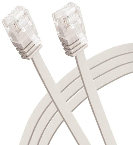 Maplin Ethernet Cable 10M Beige, Flat CAT6 Gigabit UTP LAN Network Cable RJ45 High-Speed 10Gbps Compatible with Laptop, PC, CCTV, PS4/5, Xbox, Switch, Modem, Router, Smart TV, Sky Box, WiFi Extender