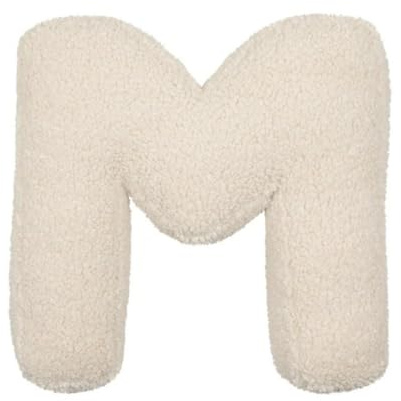 Cuscino decorativo morbido a forma di lettera iniziale da A a Z, cuscino decorativo per divano, camera da letto, soggiorno (M)