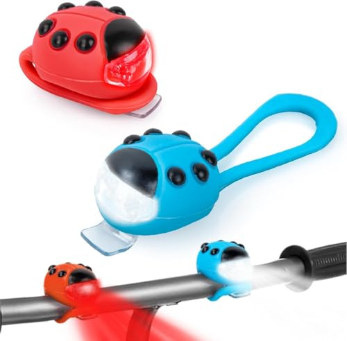 2 pezzi luce per scooter per bambini, luce LED per zaini con 3 modalità di luce offre maggiore sicurezza per i bambini. Perfetto per scooter per bambini, bastoni da trekking o zaini.