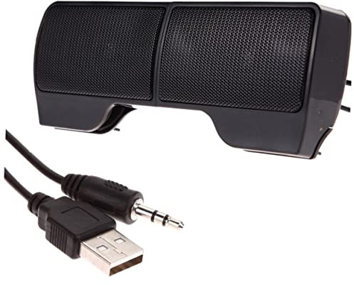 NUOBESTY Enceinte USB Compacte à Clipser pour Ordinateur avec Contrôle Volume Filaire Design Portable Adapté Bureau Domicile Et Dortoir