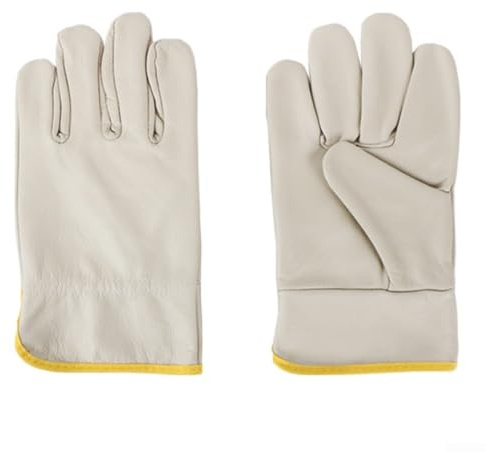 Guanti da saldatura in pelle bovina con resistenza al calore e all'abrasione per la sicurezza in saldatura, campeggio e fabbro