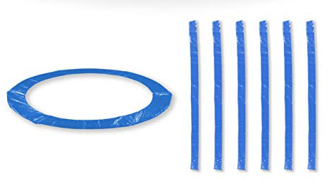 JuMP4FUN Zubehör für Outdoor-Trampolin, Deluxe, 10 m, 12 m, 13 m oder 14 m, Relooking-Set, verschiedene Farben, Größe und Anzahl der Stangen, blau, 10FT 6perches