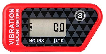 Jayron JR-HM016B LCD trådlös digital drifttimräknare, vibrationsaktiverad, för alla vibrationsmaskiner, luftkompressor, generator, jetski, gräsklippare, motorsåg