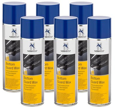 Normfest Bottom Guard Wax – Transparenter Unterbodenschutz auf Wachsbasis mit selbstheilendem Korrosionsschutz, hoher Kriechwirkung und Temperaturbeständigkeit bis 180 °C – 6x 500ml
