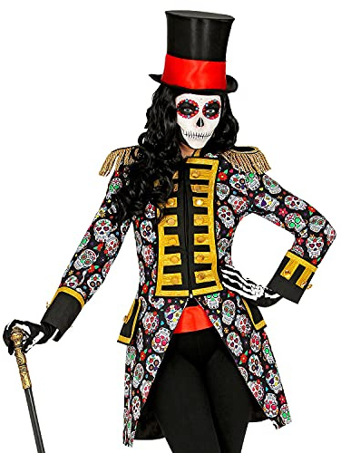 WIDMANN – Kostym parad frack, piratin, rockstjärna, gardeuniform, dödskalle, 'Dia de los muertos, temafest, karneval, halloween