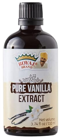 Royal Brand Estratto di vaniglia puro / Pure Vanilla Extract / 110 ml / Bottiglia di vetro per una migliore qualità, senza zucchero, senza zucchero