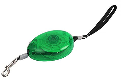 Dog Leash Retractable, 8.2ft Pet Walking Leash Nylon Tape with Wrist Strap for Small Dogs Cats up to 10kg Green