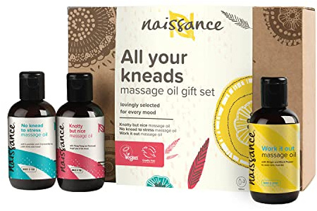 Naissance Set Regalo Olio da Massaggio All Your Kneads Selezione Per Ogni Occasione - Kit Oli Essenziali Puri, Naturali, Rilassanti, Massaggio Corpo - Idratante Pelle, Corpo, Piedi, Aromaterapia