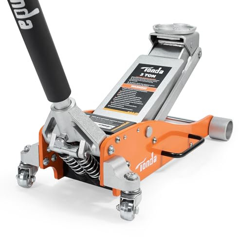 TONDA 3 Ton Low Profile Floor Jack, Aluminum Steel Hydraulic Car Jack
