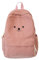 Itkcozcg Zaino alla moda, alla moda, in velluto a coste, zaino per la scuola, zaino universitario con scomparto per computer portatile, zaino casual, rosa, Size reference picture