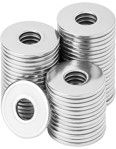 QWORK® 50 Pièces rondelles M6 x 18 mm, rondelles plates en acier inoxydable 304, pour vis et boulons