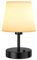 EppieBasic Cordless Table Lamp, 5200mAh Rechargeable Dimmable LED Light, Black Fabric Shade with 2700K Warm Light for Home Living Room Dinning Room Bathroom Side Tables
