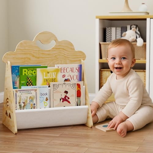 Giklux Estantería Infantil de Madera, Estantería Montessori para niños, Caja de Libros para niños para rincón de Lectura, Habitación de bebé, Estantería Infantil, Estanterías para guardería y Aula.