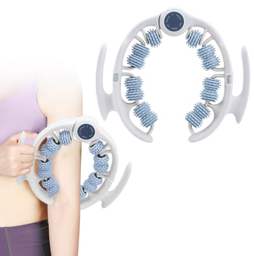 Feelhap Cellulitmassageapparat, anti-cellulitmassageapparat med rullar, celluliter massagerulle för att minska celluliter och vätskor, fasciamassageapparat för lår, ben och skinkor (blå)
