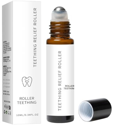 GXGM Roller Dentizione Bambini 10ml, Olio Naturale per Sollievo Dentale Neonati, Rullo Massaggiagengive con Applicatore a Sfera, Calmante e Sicuro per Alleviare i Fastidi della Dentizione