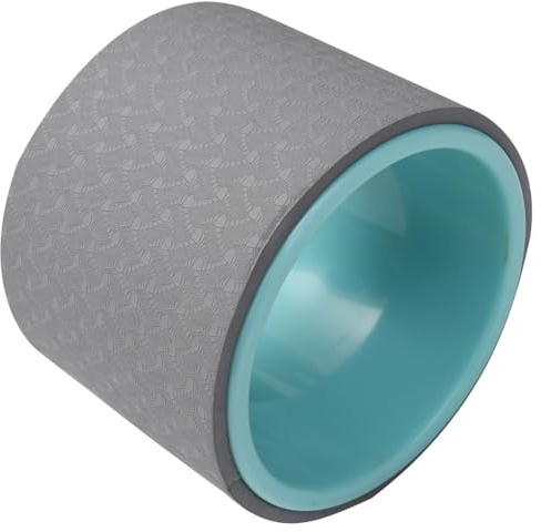 Gogogmee Ruota per Yoga da 65 Pollici Grigio Blu Anello Pilates per Allenamento Fitness Strumento per Piegamenti All’Indietro e Rafforzamento Muscolare per Esercizi a Casa e Pilates