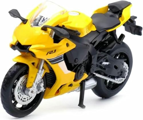 1/18 För Yamaha Yzf-R1 Leksaksmotorcykel Diecast Metallfordonsmodell Racing Samling Gåva(Gul)