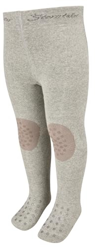 Sterntaler Baby Boys Baby Girls Krabbelstrumpfhose Uni Tights, Silver (Silber Melange 542), 12-18 M (Manufacturer Size: 80) Tights, Grey (Silber Melange 542), 80 (Manufacturer Size: 80)