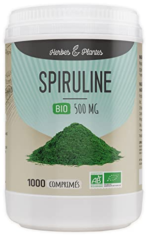 Herbes Et Plantes Spiruline Bio 1000 Comprimés 500 mg