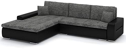 Sofini Wohnlandschaft Toronto 240/200 mit Schlaffunktion! Eckcouch mit Bettkästen! Best Wohnlandschaft! (Lawa 17+ Soft 11 Links)