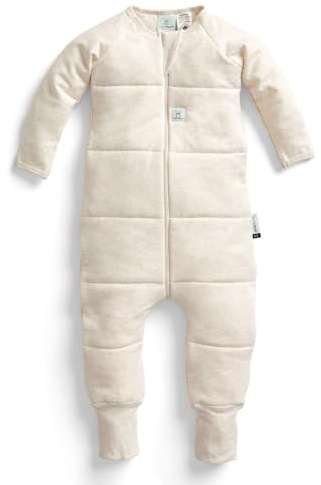 ergoPouch Sleep Onesie 2.5 TOG – Warm Baby Romper & Sleep Layer with Full-Zip, Guarding Against Blankets, Breathable & Movement-Friendly, Ideal for Transitional Sleeping (12-24 Months, Oatmeal Marle)