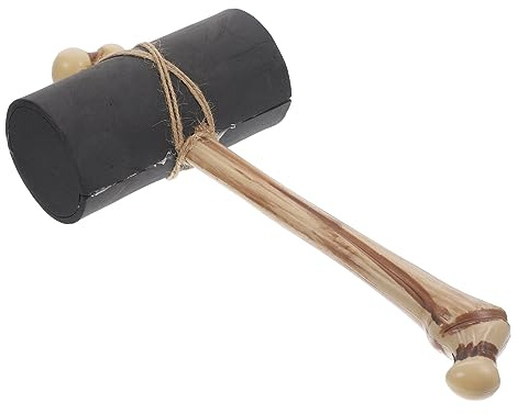 GALPADA Simulation Bone Hammer Prop for Halloween Party Plastic Retro Prank Toy Hammer Model Primitive Human Style for Cosplay and Trick Treat