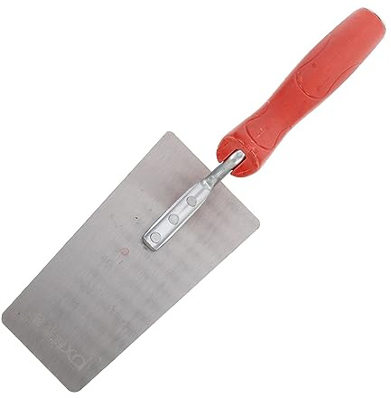 Housoutil Spatola Per Stuccare Con Manico Antiscivolo Rosso Lama in Acciaio Manganese Raschietto Per Intonaco e Cartongesso Utile Per Finitura e Decorazione in Edilizia