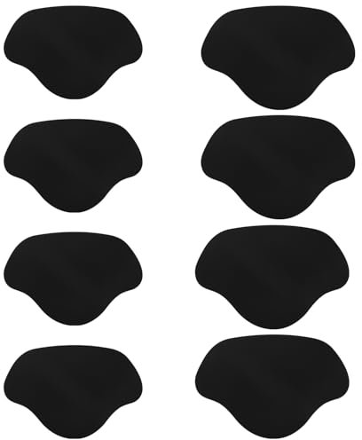 Gosknor 8pcs Réparation de Talon de Chaussure, Patch Réparation Trou de Chaussure Auto-Adhésif pour Trous à l'Arrière des Chaussures Kit Patchs Intérieurs Baskets pour Bottes Sport Chaussures (Noir)