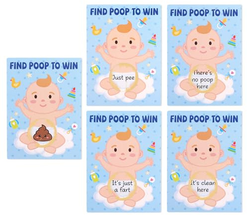 50st Skraplotter, Roliga Babyshower-Spel Skraplotter Kreativa Spelaktiviteter Lämpliga för Babyshower (Pojkstil)
