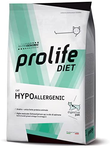 PRO-LIFE Gatto Hypoallergenic | alimento secco completo dietetico per il gatto, formulato per la riduzione di intolleranze a ingredienti, 1 confezione da 1,5kg.