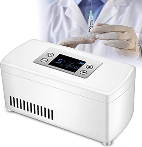 XYEJL Caja Frigorífica De Refrigerador De Insulina Portátil,Pantalla Led Medicina Termostato De Refrigerador,Almacenamiento De Insulina Aplicar para El Hogar, Automóvil, Viajes
