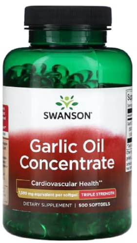 Swanson - Full Spectrum® GARLIC 400 mg | Cápsulas de Aceite de Ajo | Para la Salud General y el Bienestar - 500 Cápsulas