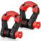 VEVOR 3/4 D-Ring Shackle, 2 Pack Alloy Steel Shackles 66139 lbs (30 Ton) Break Strength with 7/8 Screw Pin, Isolators & Washers, Heavy Duty Off Road Vehicle Recovery Shackle for Jeep Truck, Black