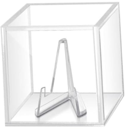 MagiDeal Caja de Visualización de Guitarra, Caja de Selección de Guitarra con Pantalla de Soporte, Soporte Transparente, Estuche de Plectro para Bajo Eléctrico, Base Clara