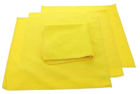 SAFIGLE 4 Piezas Toalla De Limpieza Trapo Limpio Trapos para Fregar Toallas De Limpieza Paño De Cocina Paños De Cocina De Microfibra Trapos para Cocina Fibra Extrafina Yellow