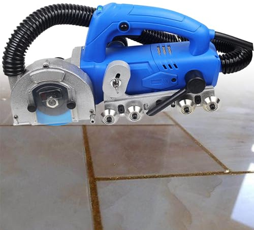 Pulitore elettrico per giunti per uso domestico da 1200 W, macchina per la pulizia dei giunti delle piastrelle con profondità regolabile, strumento per la pulizia delle piastrelle in ceramica, strum