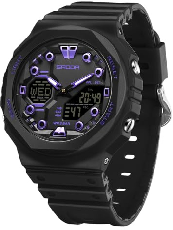 Ladies Digital Watch Womens Sports Watch 5ATM Waterproof Watches for Women | Analog Wrist Watches with LED Backlight 12/24 Hour Calendar