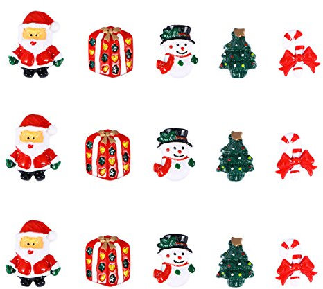 Figuren Deko Weihnachten Tischdeko Weihnachtsmannfigur Schneemannfigur Weihnachtsbaum Figuren Miniatur Verzierungen DIY Zusätze 15pcs