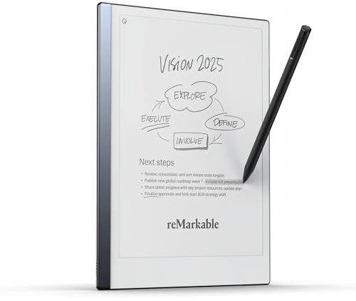 reMarkable Starter Bundle – reMarkable 2 is The Original Paper Tablet | Includes Black and White 10.3” Writing Tablet, Marker Plus Pen with Built-in Eraser