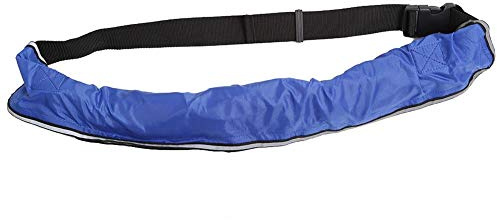 JULYKAI Buoyancy Safety Board Inflatable Belt, with Reflective Tapes And Whistle Flotation Device, Safe Swimming for Hunting, Flat-Water(blue)