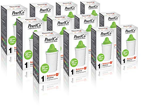 PearlCo - Alkaline classic Pack 12 Filterkartuschen für basisches Wasser - passend zu Brita classic