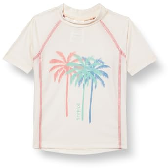 Playshoes UV-Schutz Bade Shirt Traje de baño unisex para niños y niños, Palmeras Crudo, 110/116 cm