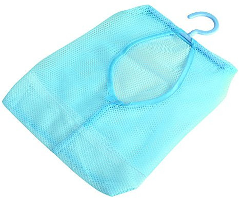 Borsa da Bagno in Rete Per Molletta Per Riporre Oggetti, Calzini, Biancheria Intima, Borse Per Mollette da Bucato con Gancio, Borsa Organizer in Rete Multiuso, Borse da Toilette(Blu)