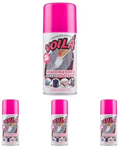 Voila Smacchiatore per Tessuti Spray, 200ml, 1, 1 (Confezione da 4)