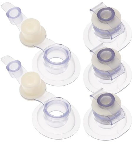 POPETPOP 5 Pcs Air Valve Cap Replacement, Anti-Leak Inflatable Boat Valve Cover Plugs for Airbed, Blow Up Mattress, Pool Float and Kayak, Secure Seal Air Nozzle Accessories (Measure Size First)