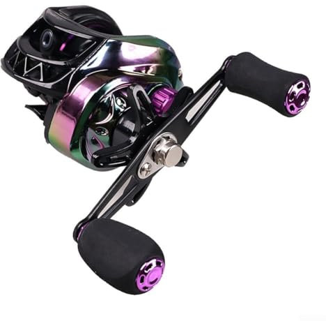 Hasaller Angelrolle, glatte Karpfenrolle, Metallkörper, Spinnrollen, Premium-Baitcast-Rolle, Hochgeschwindigkeits-Angelrolle, Präzisionsguss-Rolle (rechte Hand)