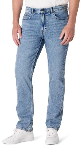 Amazon Essentials Jeans Leggermente Elasticizzati vestibilità Dritta Uomo, Tinta Unita, 30 x 32 cm