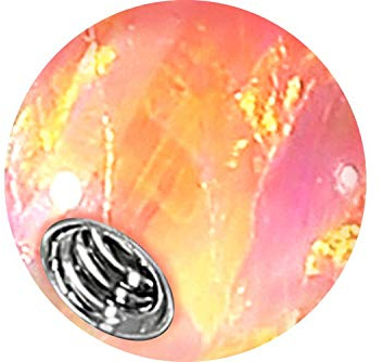 PIERCINGLINE Boule à visser universelle avec filetage intérieur | Opale synthétique | Embouts de piercing de rechange | Couleur et taille au choix
