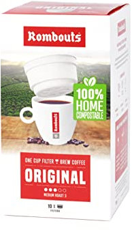 Rombouts Lot de 10 filtres à café 1 tasse 8 Boxes