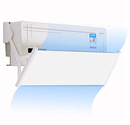 Doogdoog Air Climatiseur déflecteur d'air conditionné rétractable Déflecteur de 180 degrés (Blanc)